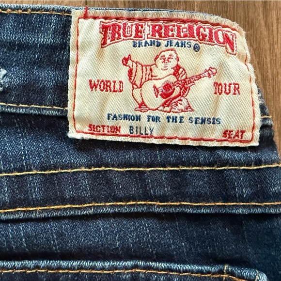 True Religion Dark Wash Billy Flap Pocket Jeans Size 26 - Picture 5 of 12